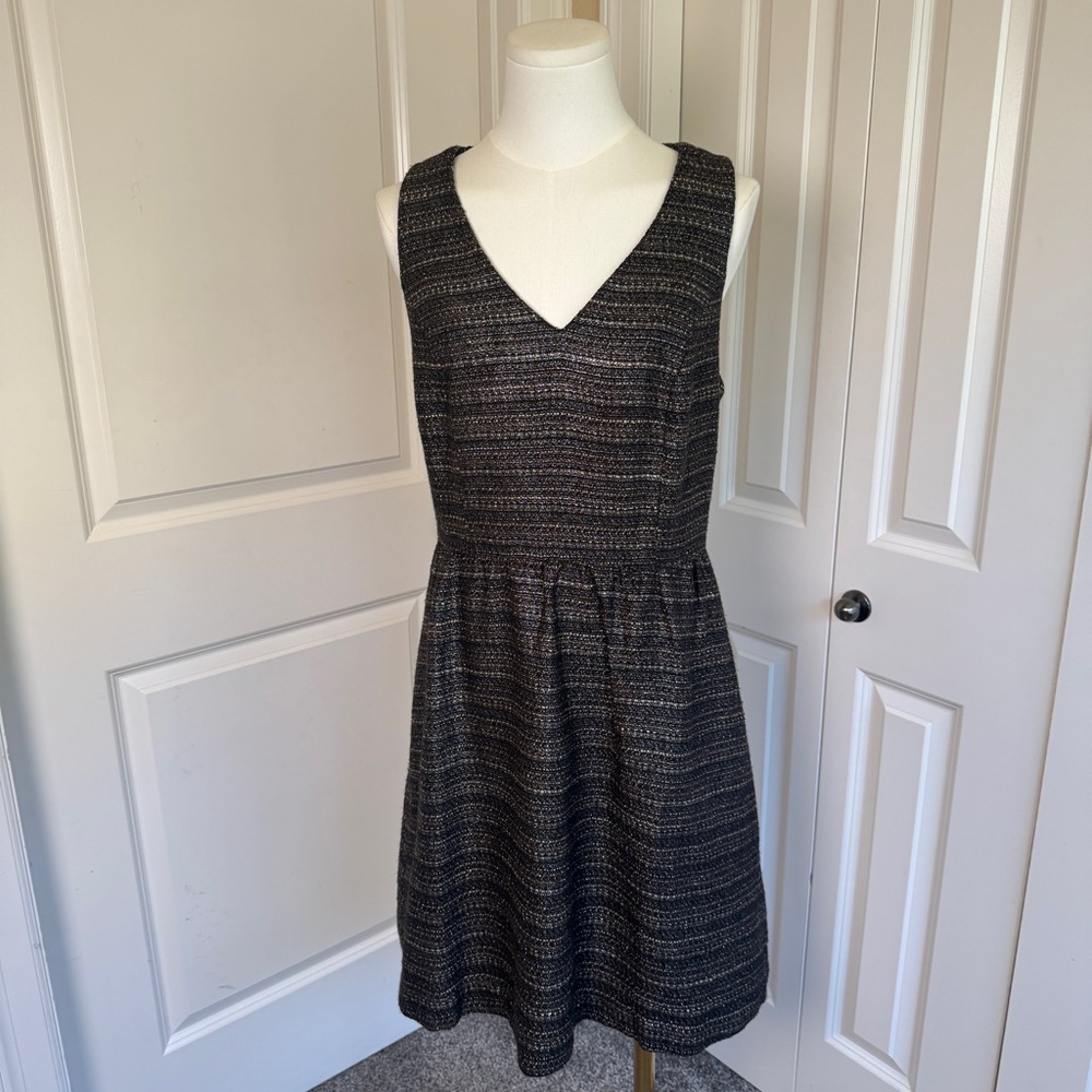 Anthropologie Moulinette Soeurs Dress Women Size 8 Glissade Tweed Fit & Flare